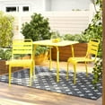 thumbnail image 3 of Novogratz Poolside Gossip Collection, June Outdoor/Indoor Square Dining Table, Yellow, 3 of 6
