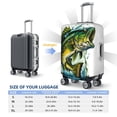 thumbnail image 4 of Daiia Big bass fish Luggage Cover, Thickened Washable Travel Luggage Covers, Elastic Unique Baggage Covers for 18-20 inch Luggage-Small, 4 of 7