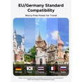 thumbnail image 3 of Adaptador de viaje UGREEN, enchufe europeo tipo F, más de 200 países, 3 of 9