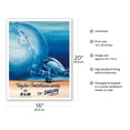 thumbnail image 2 of Regular Constellation Service to Europe - KLM Royal Dutch Airlines - Lockheed L-049 - Vintage Airline Travel Poster by Joop H. van Heusden c.1948 - Fine Art Matte Paper Print (Unframed) 16x20in, 2 of 4