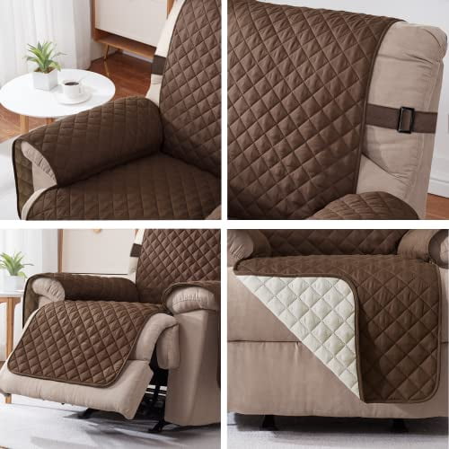 RHF Reversible Oversized Recliner Cover Oversized Recliner Covers Slipcovers for Recliner Recliner Chair Cover Pet Cover for Recliner Machine Washable XRecliner Oversized Chocolate Beige Walmart