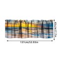 thumbnail image 2 of Curtains Valances Ocean Beach Sunset Polyester Window Valance, Seaside Scenery Print Rod Pocket Short Curtain Valance for Bedroom Kitchen Window Decoration 45x137cm, 2 of 4