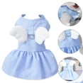 thumbnail image 3 of Camisa de vestir para mascotas, lindo vestido de verano para perros, vestido de princesa para perros, falda de tracción para perros con patrón de ángel, falda sin mangas para perros de, 3 of 6