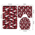 thumbnail image 3 of Red Christmas Snowman Pattern Bathroom Rugs Sets 3 Piece,Toilet Cover Set,Absorbent Non Slip Bathroom Mats Sets with U-Shaped Contour Rug Toilet Rug Set, 3 of 5