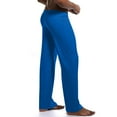 thumbnail image 5 of Afuyipoi Sleep Pants for Men,Solid Color Breathable Drawstring Classic Lounge Pants Blue S, 5 of 9