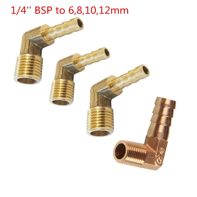 1/4 8mm de Latón de Codo de Púas Tubo de Cola Accesorios de +1/4 10mm de Latón Codo Barbed Tub Sharpla conector