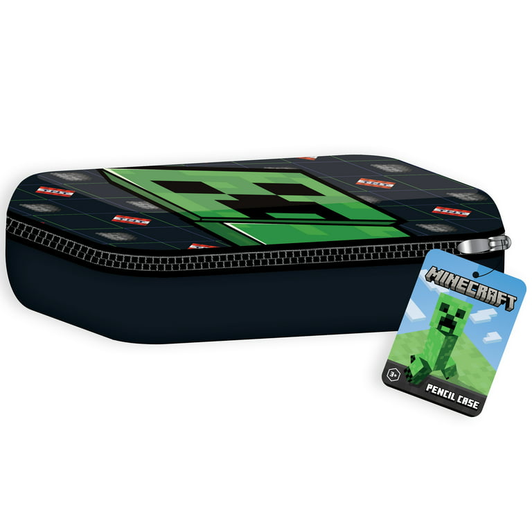 MINECRAFT HARDTOP PENCIL CASE - GREEN CREEPER FACE – SOOCUTE STATIONERY