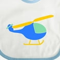 thumbnail image 4 of Inktastic Blue Helicopter Boys or Girls Baby Bib, 4 of 4