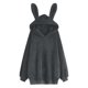 thumbnail image 1 of Puntoco Blusa de manga larga con orejas de conejo y forro polar de cordero para mujer Puntoco Puntoco-1, 1 of 5