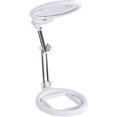 thumbnail image 1 of Large Desktop Magnifier,2X 6X Folding and Manual Table,Portable LED Lighted Magnifier Lamp with Stand, 1 of 5