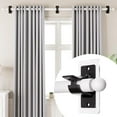 thumbnail image 3 of Antimbee 6-Pack No Drill Needed Curtain Rod Holders, Self Adhesive Rod Brackets, Multipurpose Nail Free Stick on Curtain Rod Hooks, Curtain Hangers for Bathroom, Bedroom, Livingroom, 3 of 10