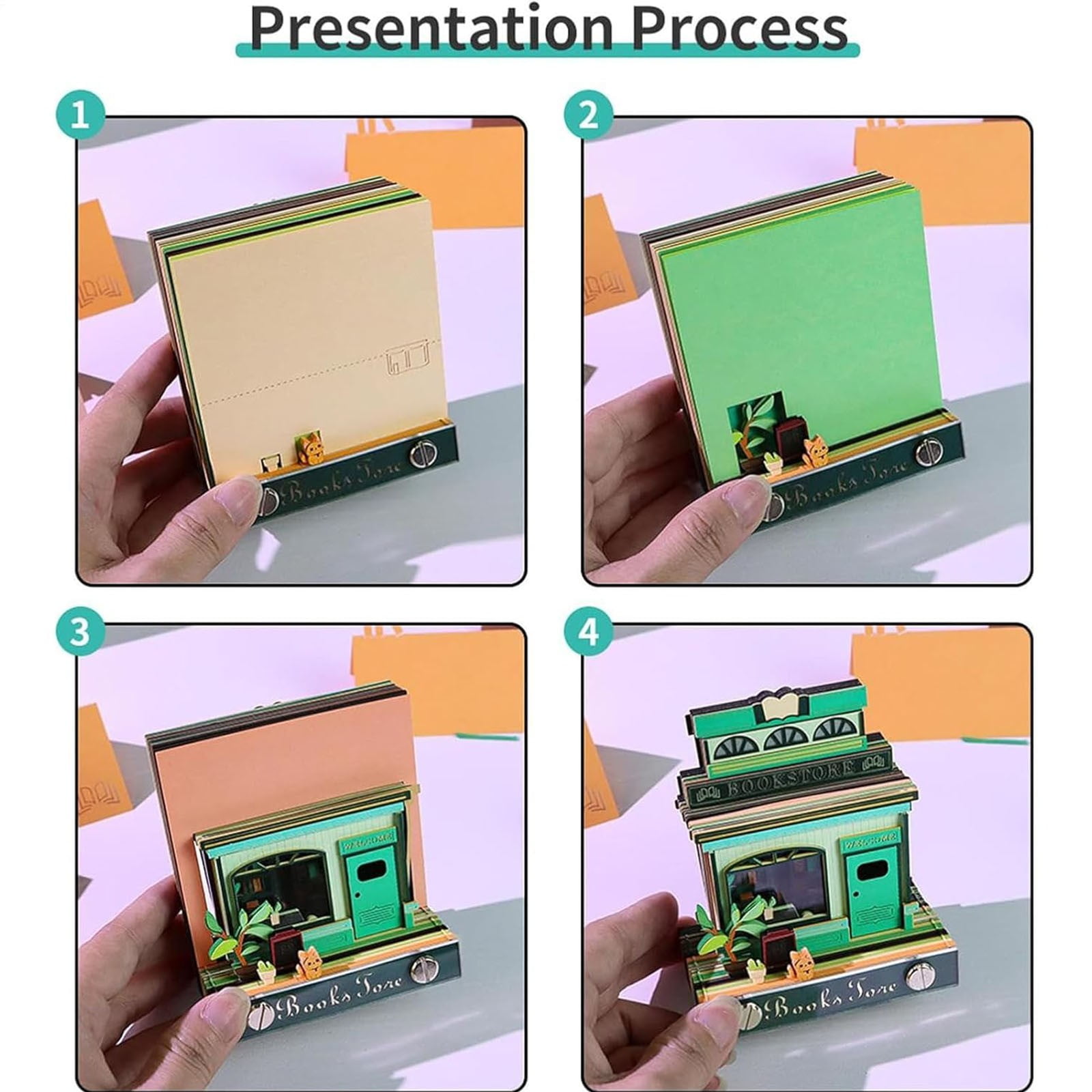 3d Calendar 2026 | 3D Paper Carving Art Memo Pad Tear-away Calendar With Lights - Tabletop Ornament, Memo & Scratch Pads for Home Classroom School Hotel Dormitory Apartment