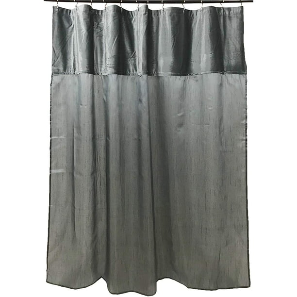 Luxury Velvet Sheer Fabric Shower, Solid Fabric Shower Curtain