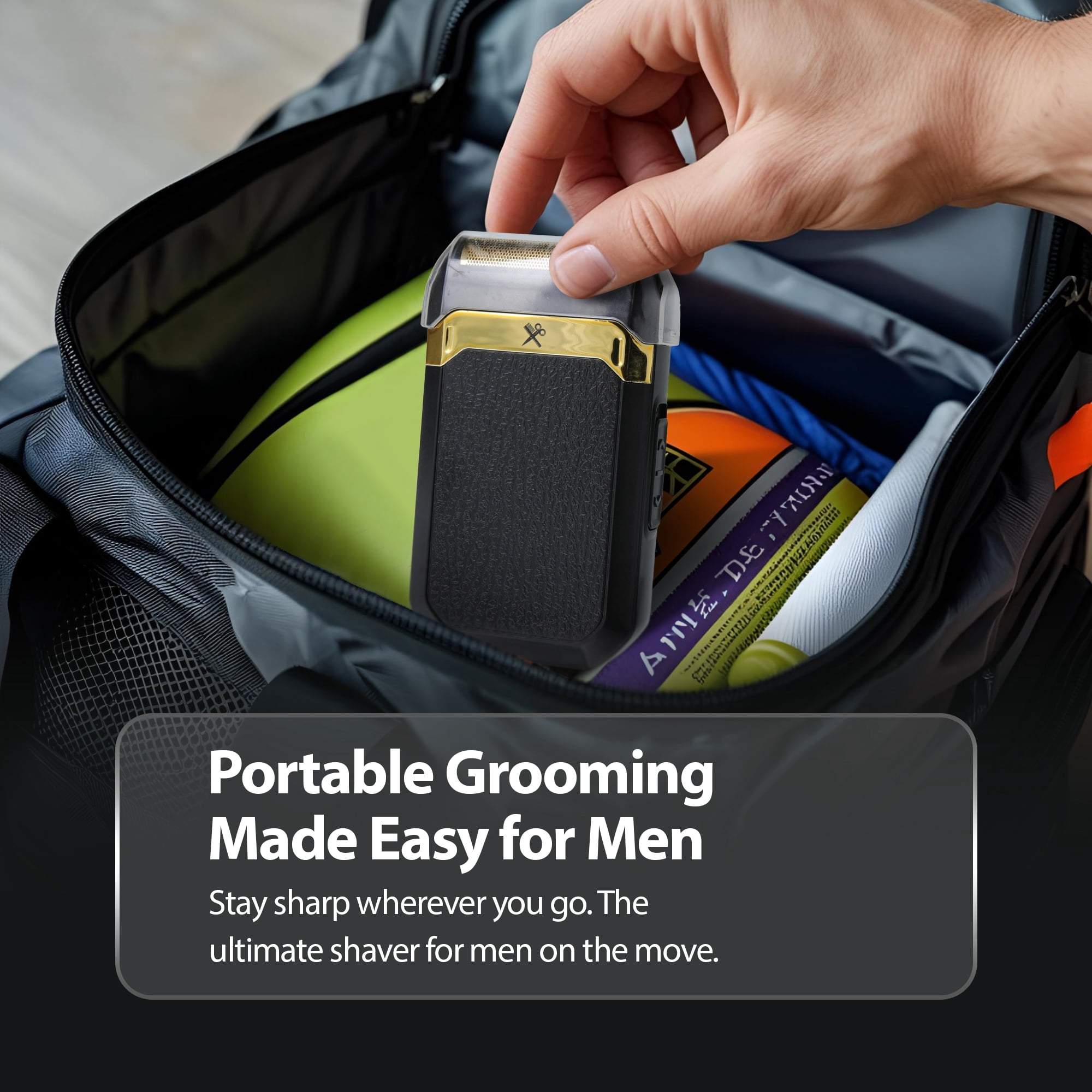 Cutting Edge Foil Travel Shaver - Compact, Hypoallergenic Titanium Blade, Battery Powered