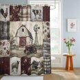 thumbnail image 4 of Farmhouse Checked Shower Curtains for Bathroom, Patchwork Old Barn Rooster Waterproof Fabric Shower Curtain, Decorative Bathroom Curtain for Bathtub, 36"x72", No Hooks Included, 4 of 9