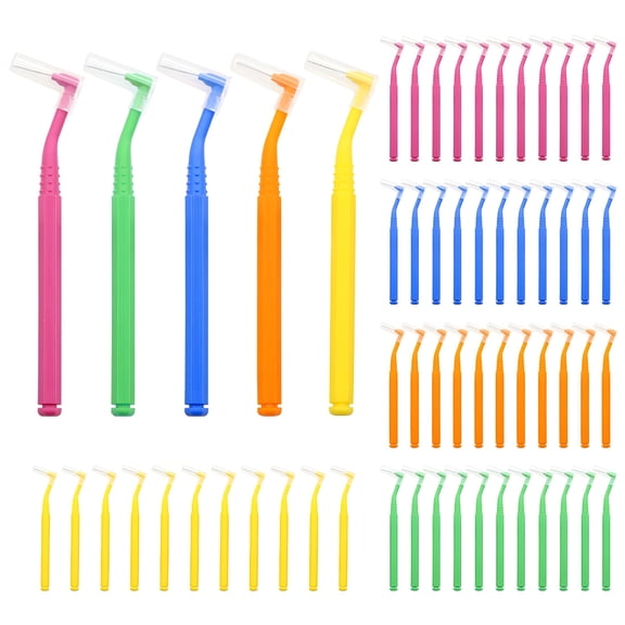 RAGUPEL Interdental Brushes,60 Pcs Tooth Brushes Between Teeth and Gums,Braces Care Interdental Hygienicing Brush