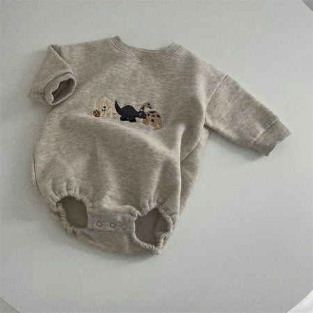 

DancePeanut Neutral Baby Clothes New Born Cotton Snap Buttons Clothing Things For Newborn Babies Cartoon Printed Kids Onesie Costume