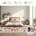thumbnail image 3 of YIMEIS 8'x10'Area Rugs for Living Room,Non Slip Washable Rugs Boho Moroccan Area Rug Soft Neutral Bohemian Carpet Distressed Indoor Rug for Bedroom Dining Room(2'x3' Flower), 3 of 6