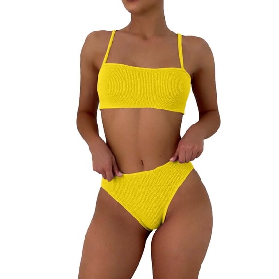 gakvbuo Bikini Sets For Women Two Piece Swimsuits Summer Beach Swim Bathing Suits Women's Daily Swimsuit Conservative Conjoined Body Swimsuit Beach Two-Piece Set