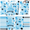 Blue, variant on MALLMALL6 Volleyball Party Gift Bags with Handle,Pink,Plastic Waterproof,50 Counts