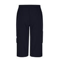 thumbnail image 5 of YUELONGHU Men's Casual Cargo Pants Work Cargo Pants for Men Winter Cargo Shorts for Men Below Knee Lightweight Long Shorts Work Short Pants Pockets L, 5 of 7