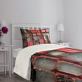 thumbnail image 3 of Ambesonne Industrial Quilted Bedspread Set 2 Pcs, Fuse Cabinet, Twin Size, Red White Grey, 3 of 5