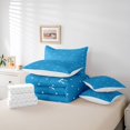 thumbnail image 6 of Manfei Cartoon Dreamy Bow 7-Piece King Bedding,Blue Princess Bowknot King Bed in a Bag,Reversible, 6 of 7