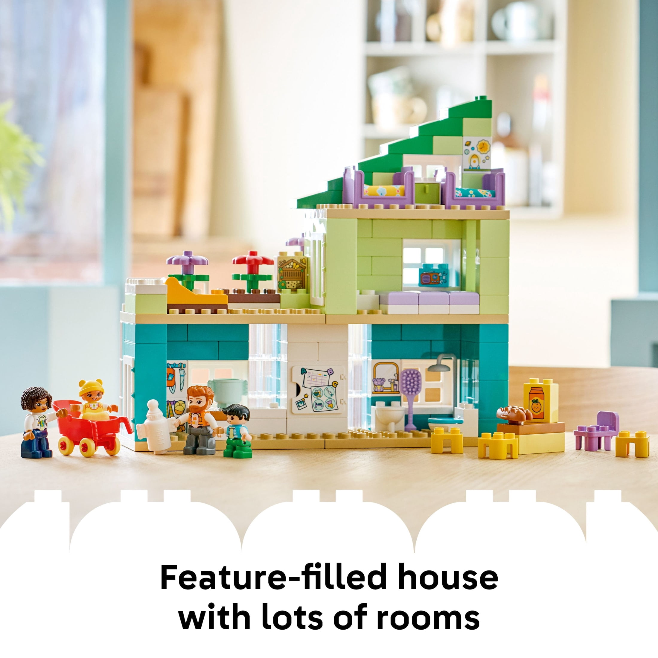 LEGO DUPLO Town 3 in 1 Modern Family House with Figures Building Toy - Learning Play Set for Toddler Boys & Girls, Ages 2+ - Fine Motor Skills Toys for Preschool - Gift for Birthdays - 10470