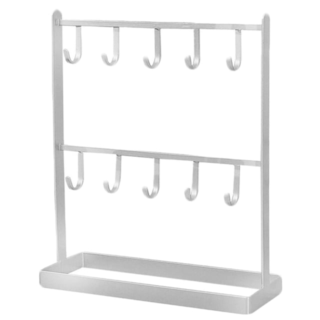 Soporte de joyería Organizador de collar Soporte de Estante de blanco Hugo soporte de pendiente