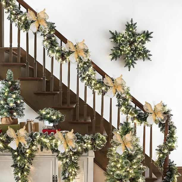Plastic Christmas Tree Clip-On Ornament with Glitter and Pearl Accents for Holiday Decor