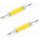 thumbnail image 1 of 2-Pack 10W R7s LED Bulbs, 6000-6500K Cool White, Dimmable, 360° Beam, Halogen Replacement, Double-Ended Tube, Energy Efficient Lighting Solution, 1 of 5
