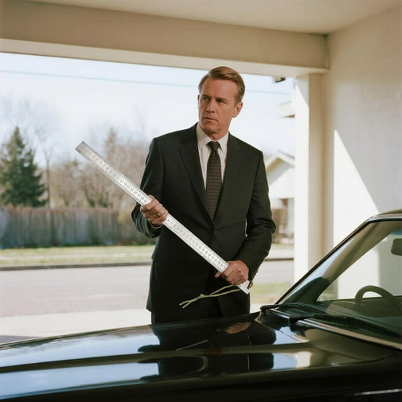 Heavy Duty Stainless Steel Straight Edge Ruler with Inch and Centimeter Measurement Markings