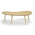 thumbnail image 4 of Camaflexi Mid Century Modern Coffee Table Small Tabletop Wood Coffee Desk, Oak Finish, 4 of 10