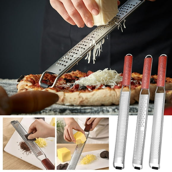 Stainless Steel Cheese Shaver, Wood Handle Grater, Sharp Blade, Multi-Purpose, For Baking, Kitchen Tool, Shredded Cheese, Chocolate Shaver, Lemon Grater, Food Prep, Home Cooking, Durability, Compact