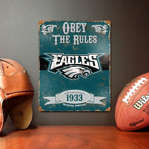 Philadelphia Eagles NFL Vintage Metal Sign (11.5in x 14.5in) - image 3 of 3