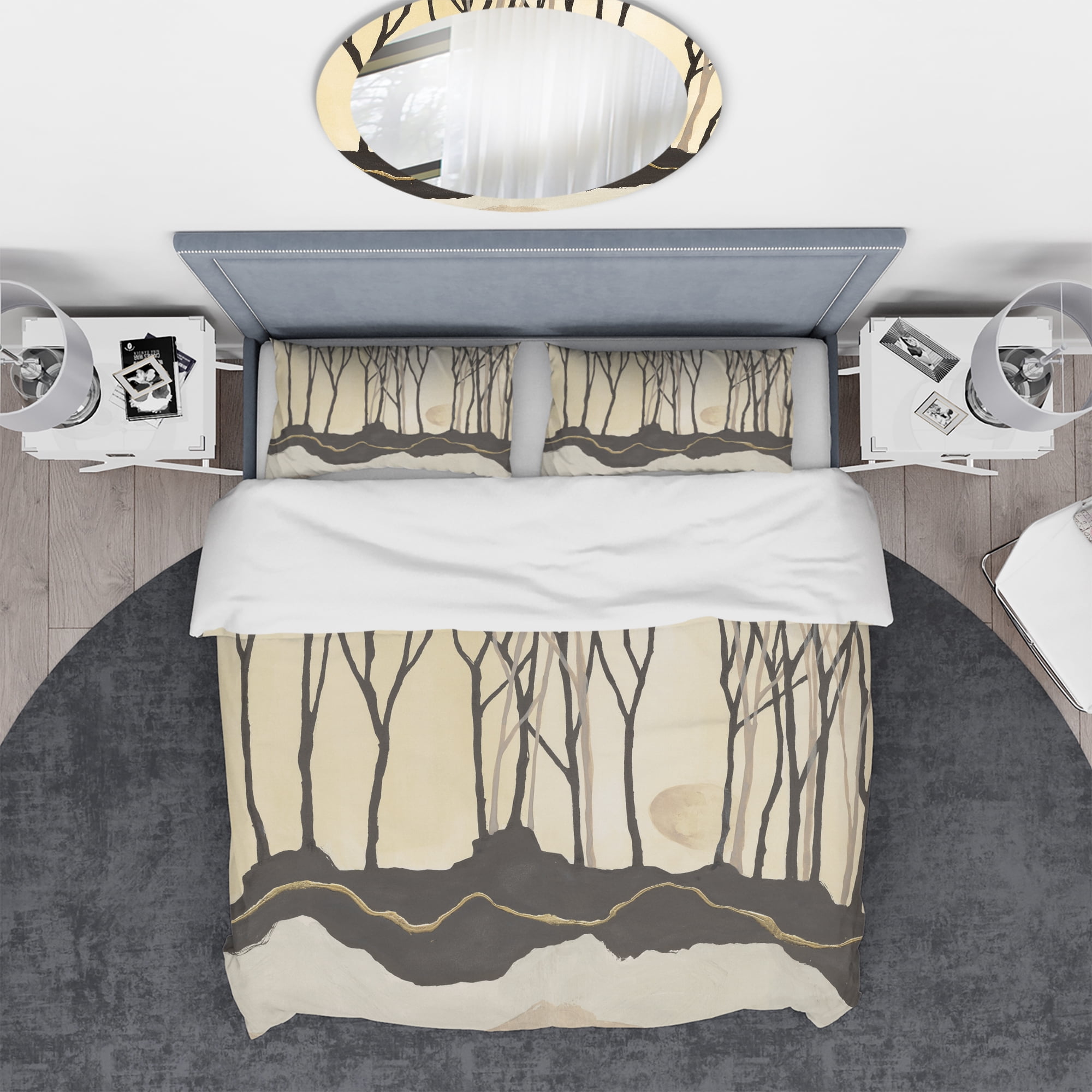 Designart 'Geometric Forest' Geometric Duvet Cover Set