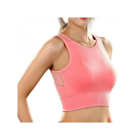 Womens High Impact Sports Bras Longline Sports Bra Racerback Crop Top Running Bra Workout Running Crop Tops Longline Yoga Bra