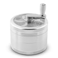 thumbnail image 1 of Herb Rotation Grinder Hojas de té Vanilla Muela Herramienta Zinc Aleación Mano Trituradora Gran Capacidad Cocina Gadget Inicio Suministros Silver Monstrate HA011038-02, 1 of 7