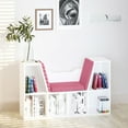 thumbnail image 2 of HOMCOM Bibliothèque à 6 Casiers avec Coussin, Coin Lecture, Rose, 2 of 10