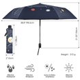thumbnail image 3 of FORMRS Travel Umbrella Folding Auto Open Close Windproof Rain UV Protection, White Planet, 3 of 8