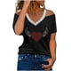 thumbnail image 2 of Pntutb Moda Mujer Verano Cuello en V Manga corta Hombro frío Blusa Camiseta Causal Impresión tops Pntutb Pntutb-2488, 2 of 5