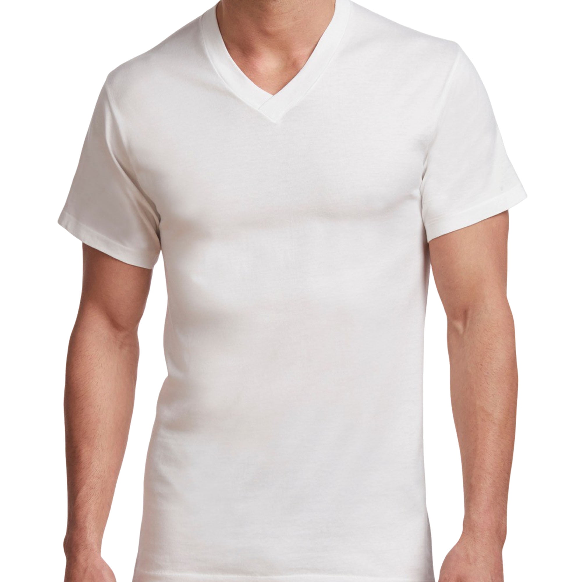 Stanfield's Men's 2 Pack Premium Cotton V-Neck Undershirt