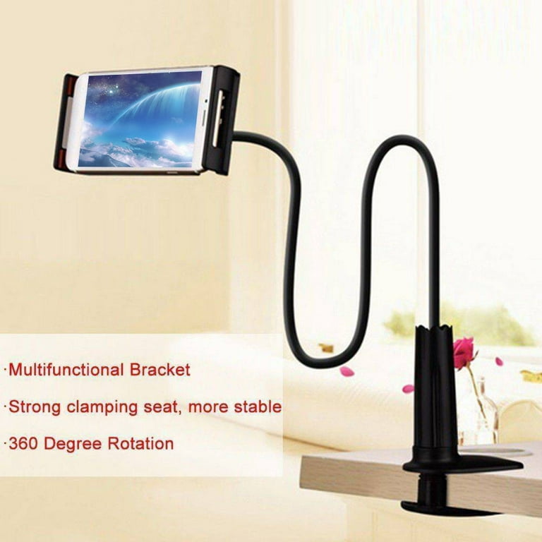 Yesbay Universal 360 Degree Clip-on Flexible Mobile Phone Tablet Stand  Mount Holder 