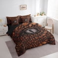 thumbnail image 2 of Erosebridal Dragon Eye Bedding Comforter Set, Black Brown King Bedding Sets, Black Reversible, 7pcs, 2 of 6