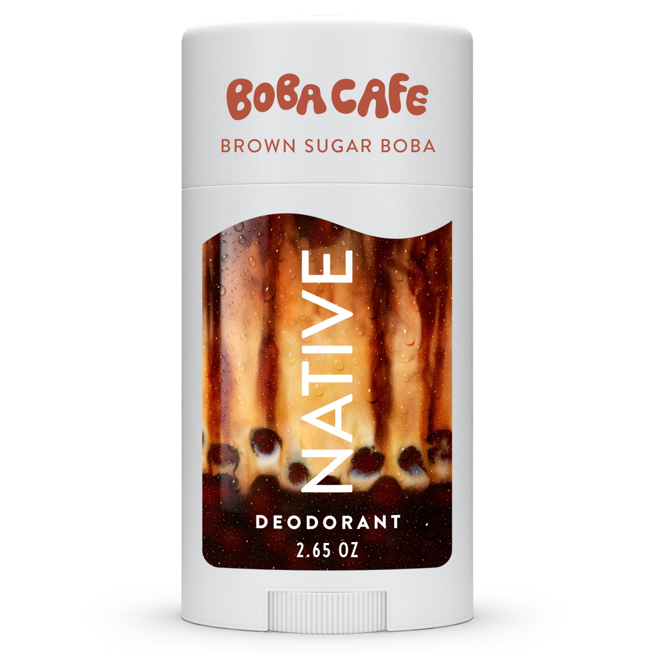 Native Aluminum Free Deodorant, Limited Edition Brown Sugar Boba, 72 Hour Odor Protection, for Women and Men, Boba Café, 2.65oz