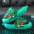 thumbnail image 1 of Pantuflas suaves y elásticas que no huelen mal para niños, sandalias de verano antideslizantes con suela gruesa y punta cerrada de dinosaurio, 1 of 6