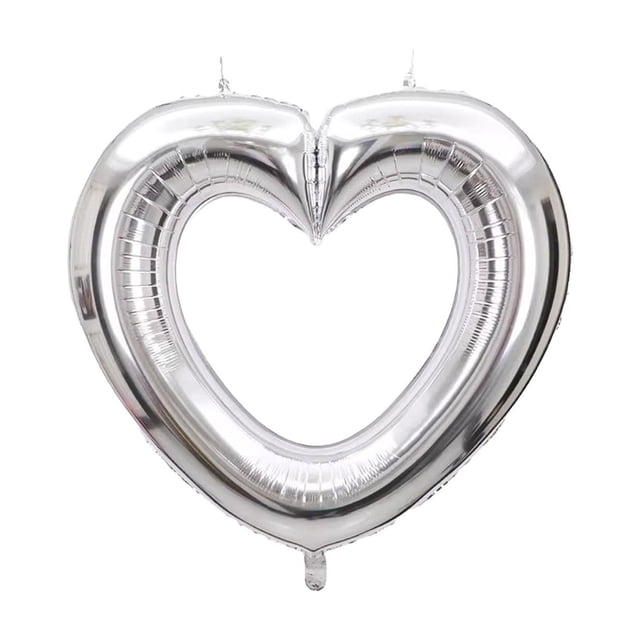 Birthday Party Decorations 33 Inch Large Hollow Heart Balloons in Pink Aluminum Film,Valentine'S Day Decorations for Romantic Parties,Shooting Props and Series Connection Feature