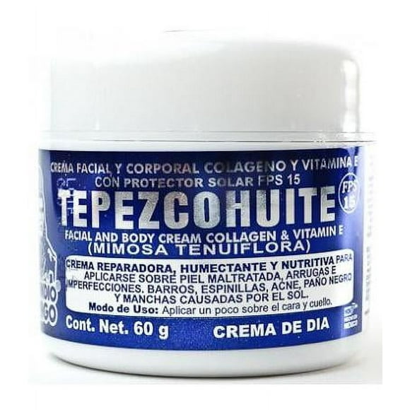 Crema de Dia Tepezcohuite Del Indio Papago 60g., Tepezcohuite Crème de Jour