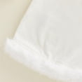 thumbnail image 6 of Halloween Hooded Poncho for Kids Fluffy Pumpkin Face Hooded Poncho (White), 6 of 7