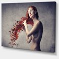 thumbnail image 3 of Design Art - de Cheveux Rouges à Feuilles, 3 of 4